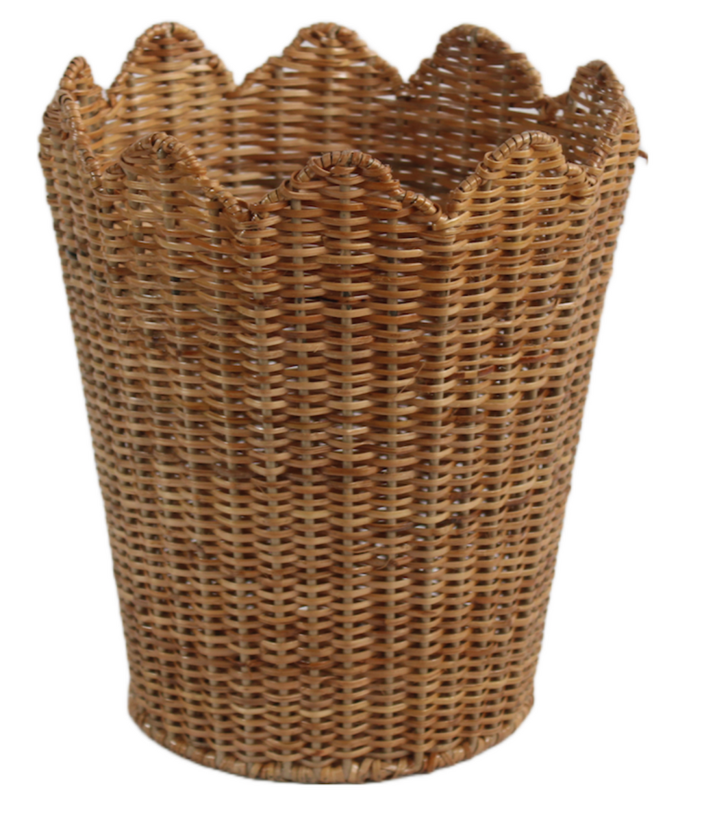 In Stock Handwoven Waste Paper Basket | Natural and Navy high quality Blue | Waste Basket | Garbage Can | Planter