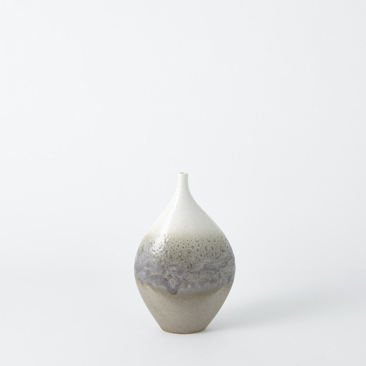 Half-Dipped White Stoneware Vases