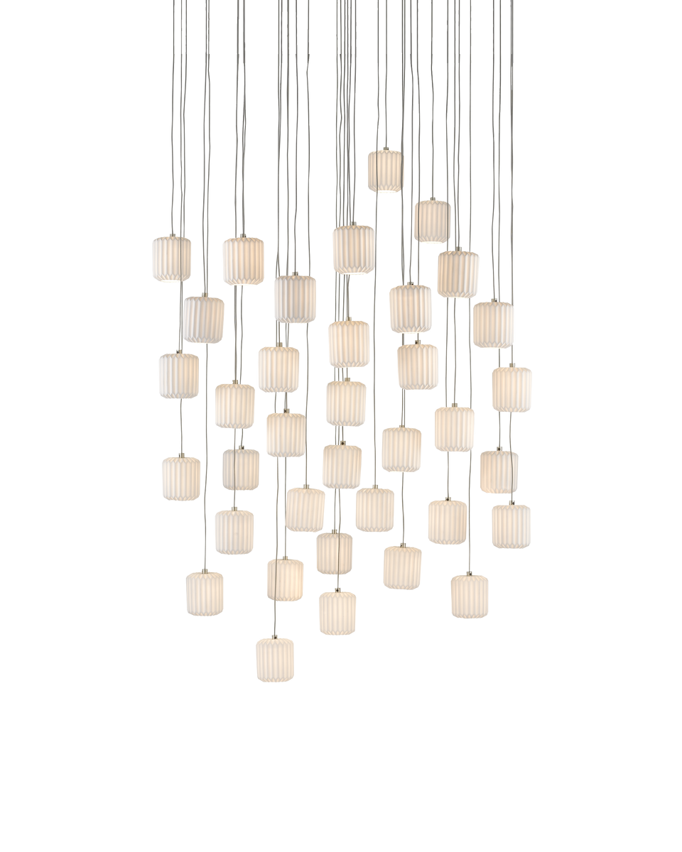 Currey & Co Dove 36-light Round Multi-drop Pendant 