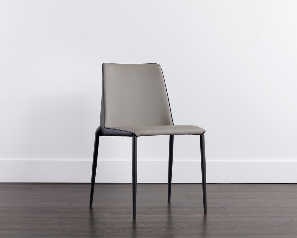 Renee Stackable Dining Chair - Dillon Stratus / Dillon Black | Sunpan Furniture - 107879