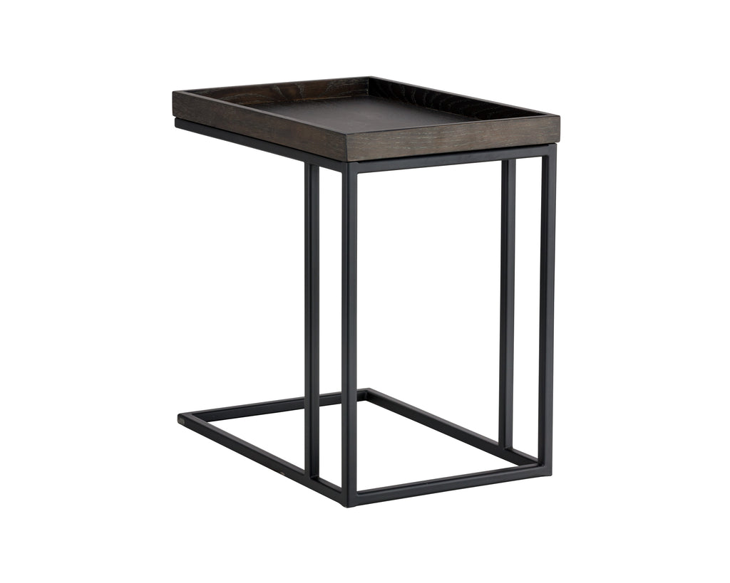 Arden C-Shaped Side Table - Black - Charcoal Grey | Sunpan Furniture - 104615