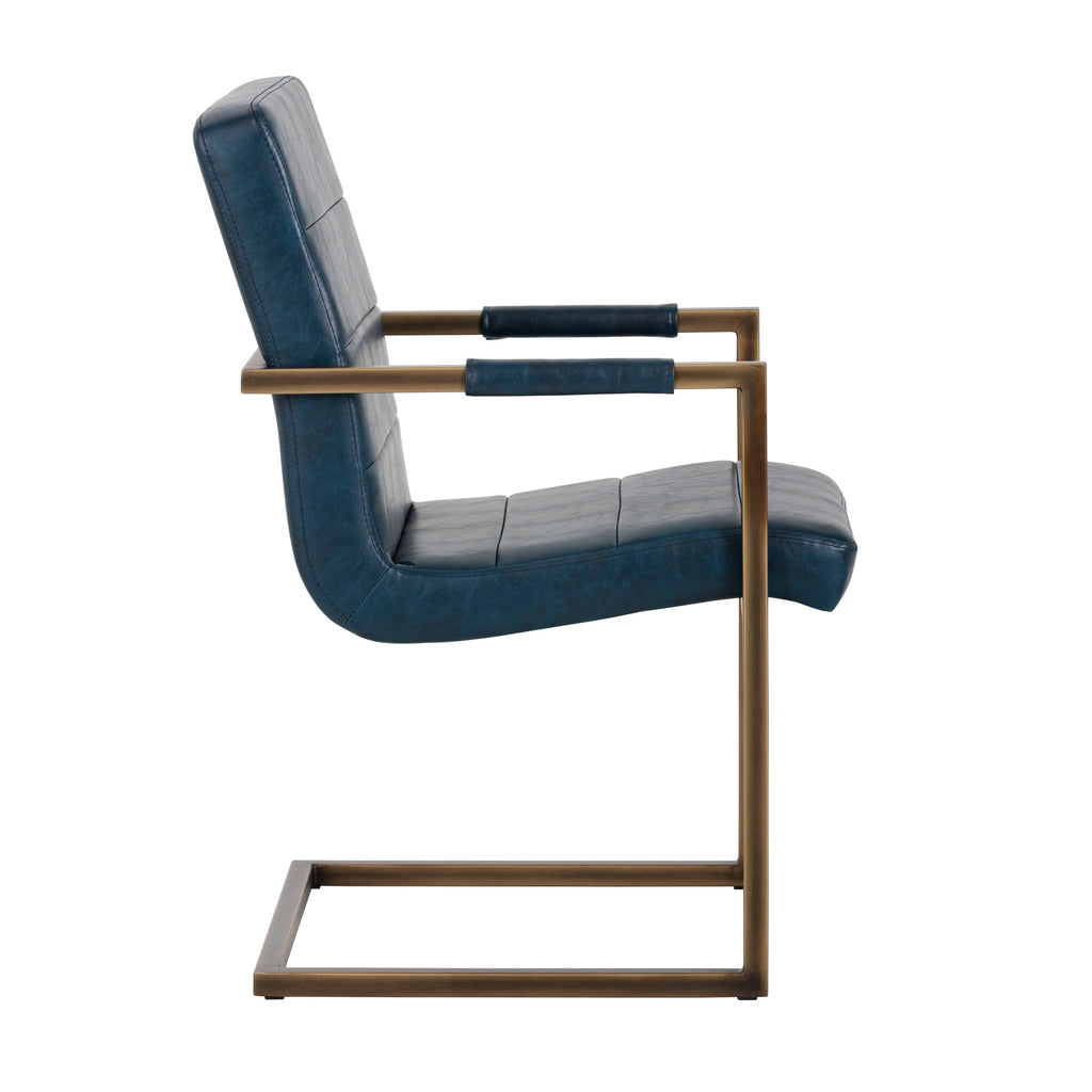 Jafar Dining Armchair - Vintage Blue | Sunpan Furniture - 102021