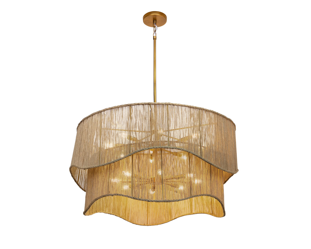 Rhine Chandelier - Natural Jute | Sunpan Furniture - 111706