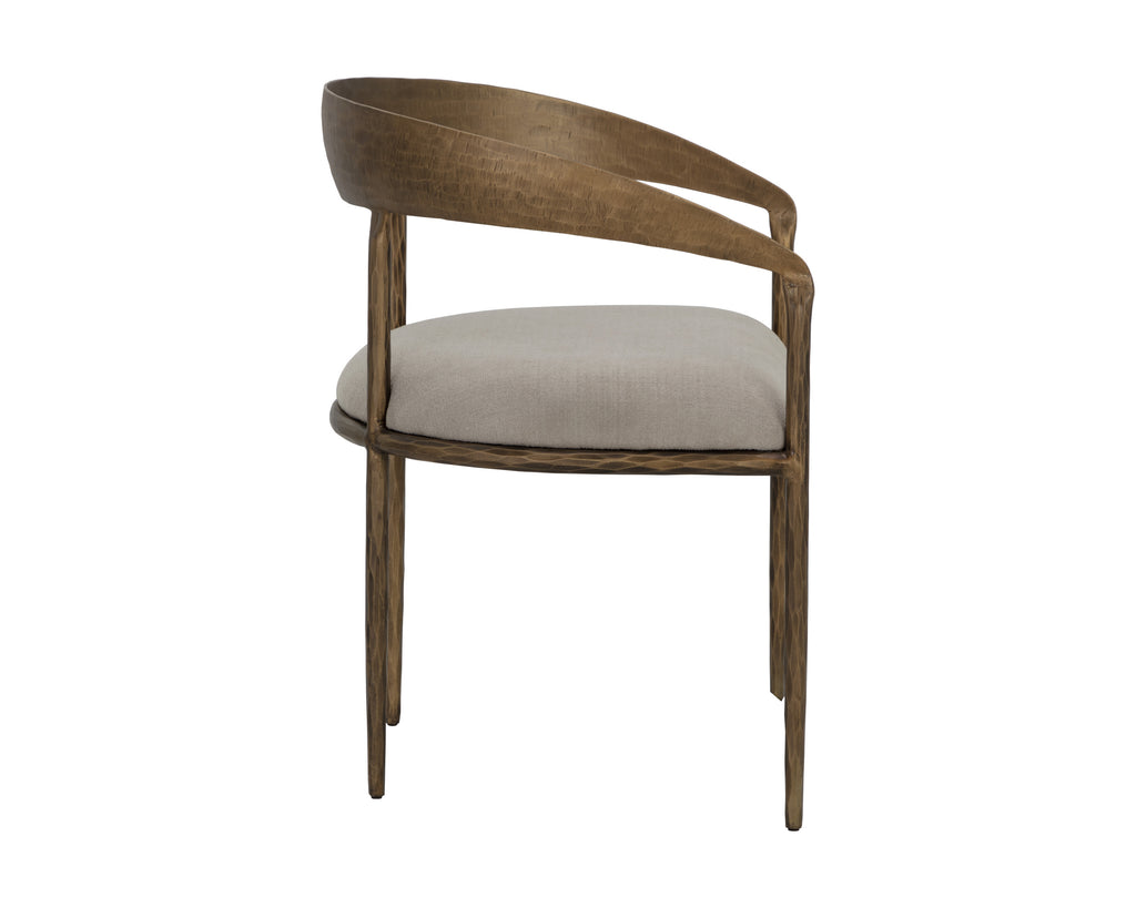 Zanatta Dining Armchair - Zenith Taupe Grey | Sunpan Furniture - 110998