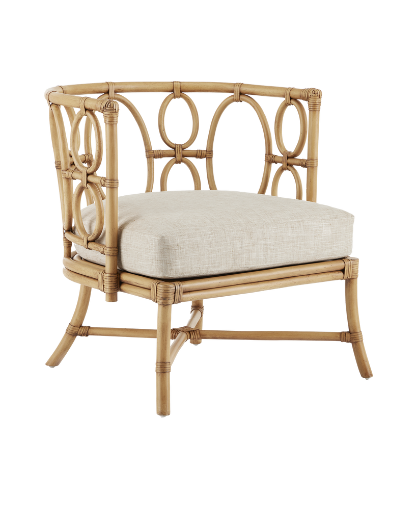 Currey & Co Tegal Natural Chair, Finn Natural | 7000-0582