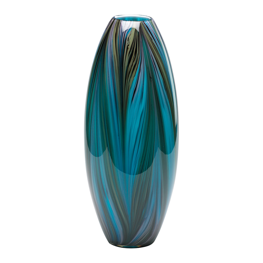 Peacock Feather Vase - Multi Colored Blue | Cyan Design