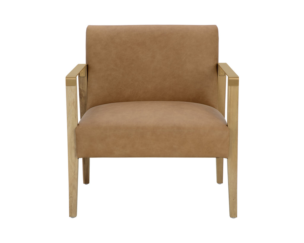 Earl Lounge Chair - Rustic Oak - Ludlow Sesame Leather | Sunpan Furniture - 110602