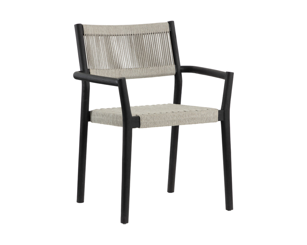 Kavala Stackable Dining Armchair - Charcoal | Sunpan Furniture - 111559