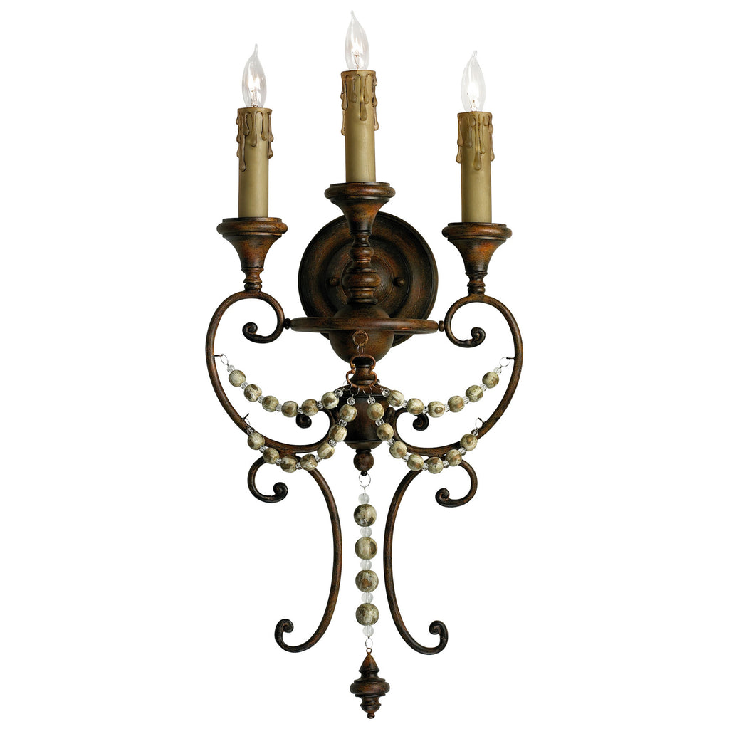 Meriel Wall Bracket 3-Light - Antiqued Sienna | Cyan Design