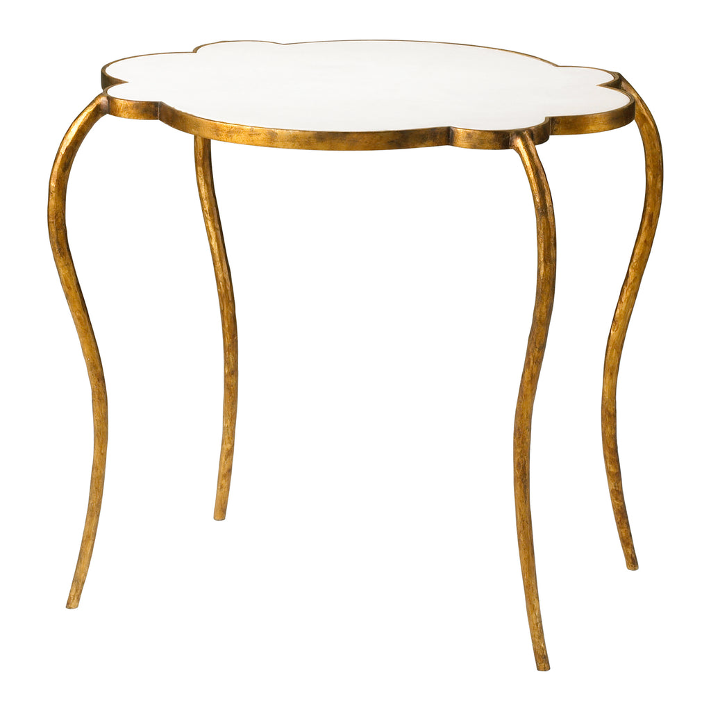 Flora Side Table - Gold & White | Cyan Design