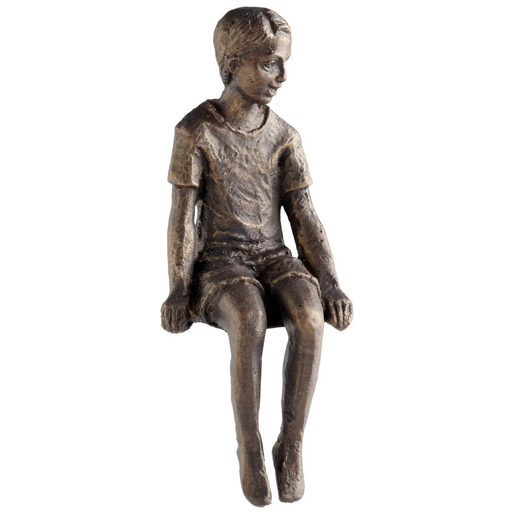 Boy Shelf Figurine - Oiled Bronze | Cyan Design