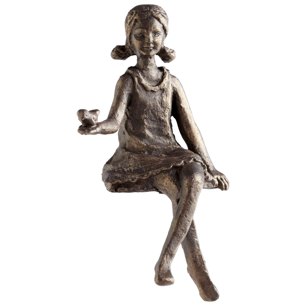 Girl Shelf Figurine - Oiled Bronze | Cyan Design