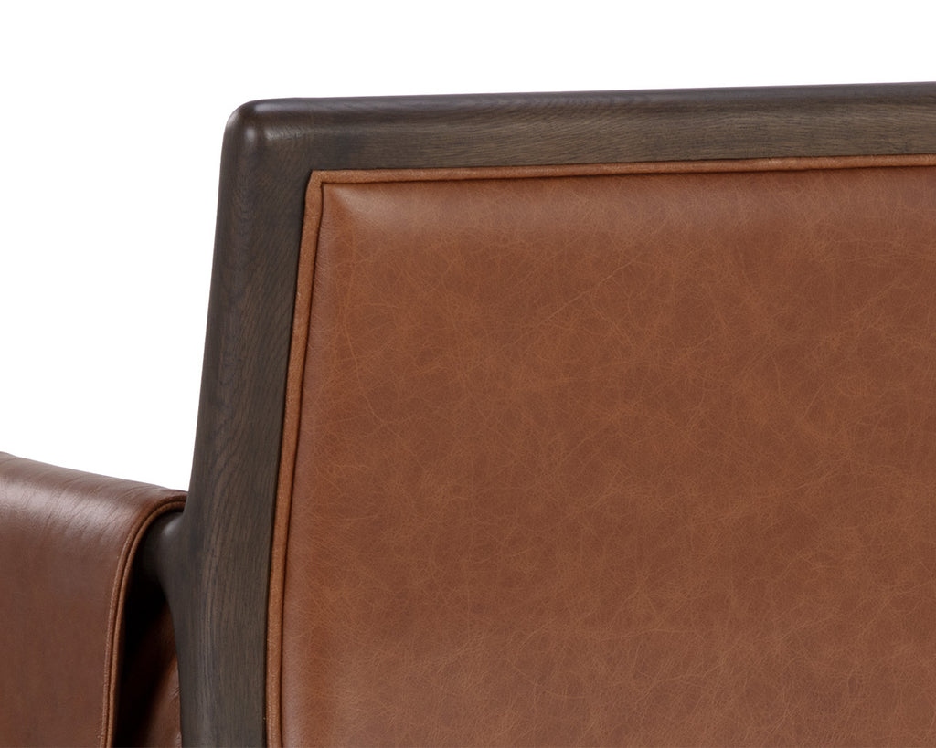 Mauti Counter Stool - Brown - Shalimar Tobacco Leather | Sunpan Furniture - 111654