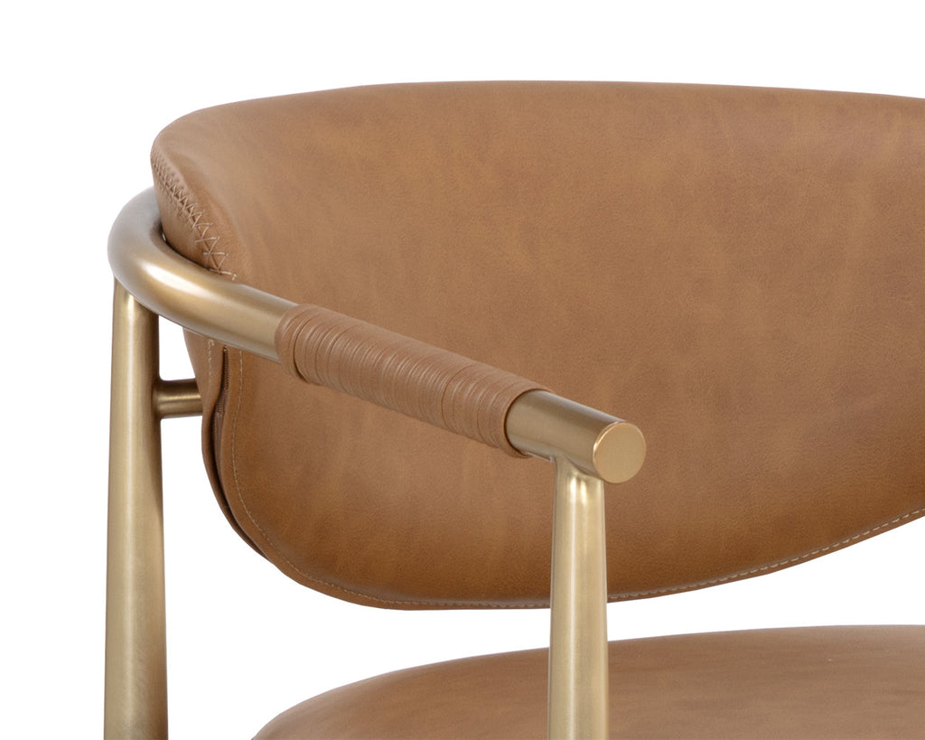 Heloise Counter Stool - Milliken Cognac | Sunpan Furniture - 111574