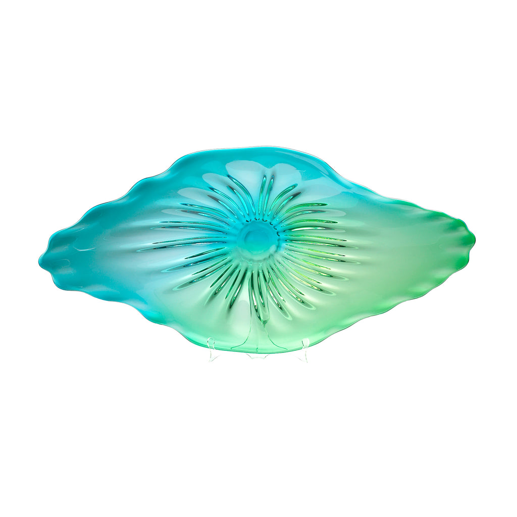 Art Glass Plate - Turquoise | Cyan Design