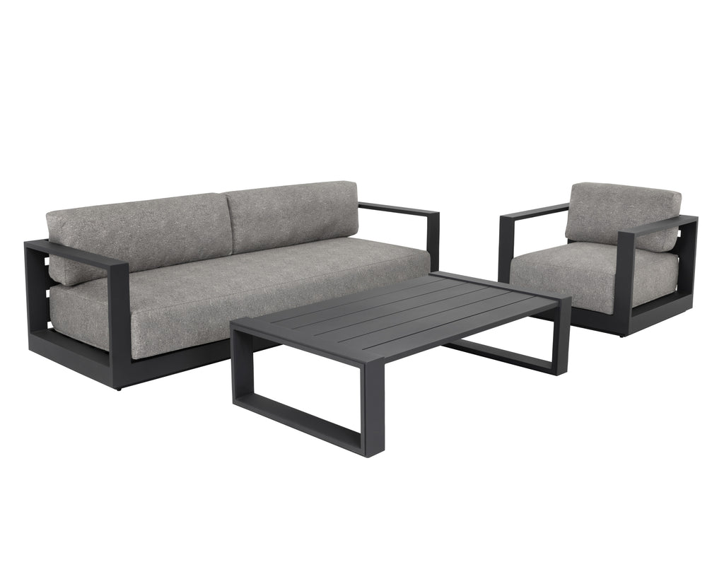 Tavira Armchair - Charcoal - Lanikai Salt And Pepper | Sunpan Furniture - 109655