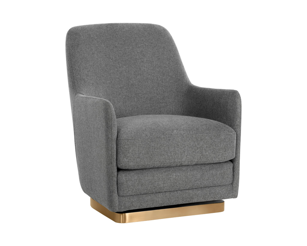 Marcela Swivel Lounge Chair - Belfast Koala Grey | Sunpan Furniture - 108046