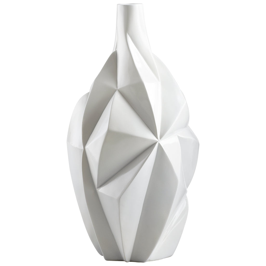 Glacier Vase - Gloss White Glaze - Medium | Cyan Design