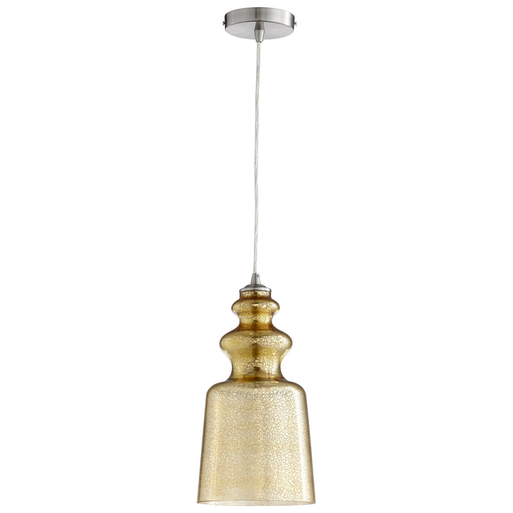 Leone Pendant - 1-Light - Satin Nickel - Large | Cyan Design