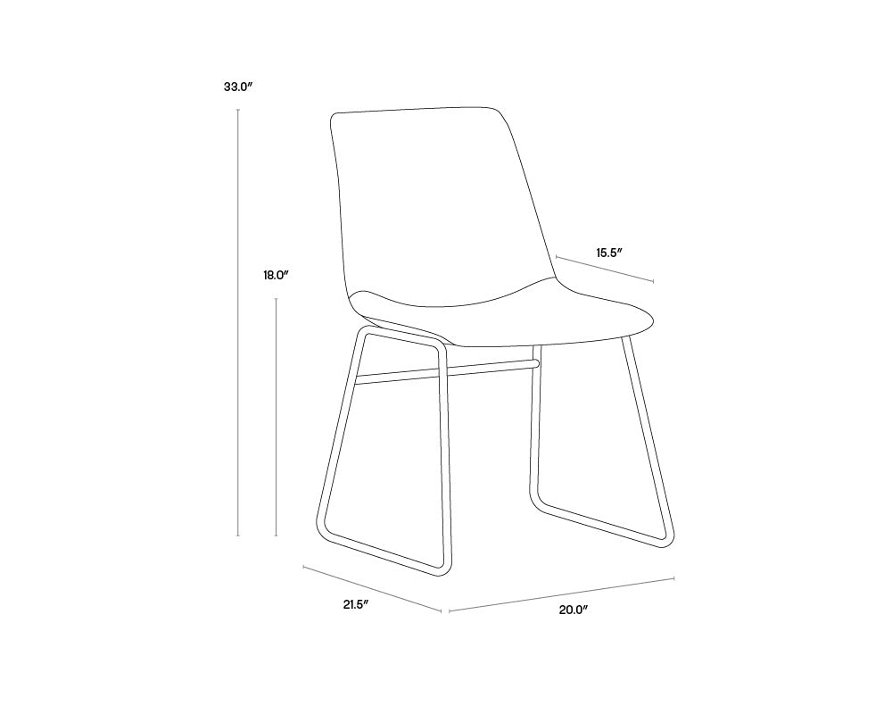 Cal Dining Chair - Antique Brown | Sunpan Furniture - 104210