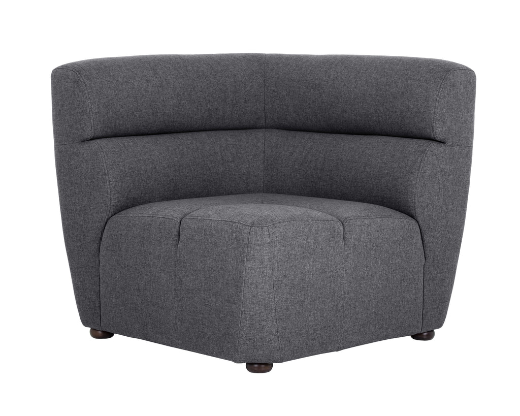 Cornell Modular - Corner Chair - Polo Club Kohl Grey | Sunpan Furniture - 103504