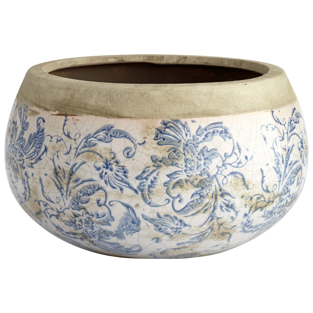 Isela Planter - Blue And White - Medium | Cyan Design