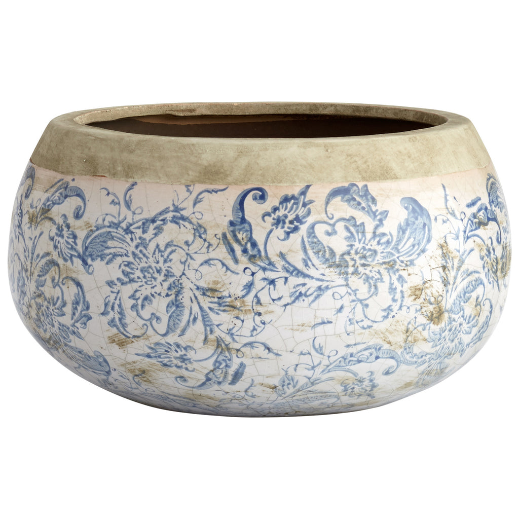 Isela Planter - Blue And White - Large | Cyan Design