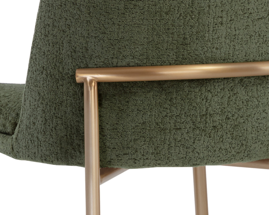 Zeke Counter Stool - Antique Brass - Bergen Olive | Sunpan Furniture - 109183