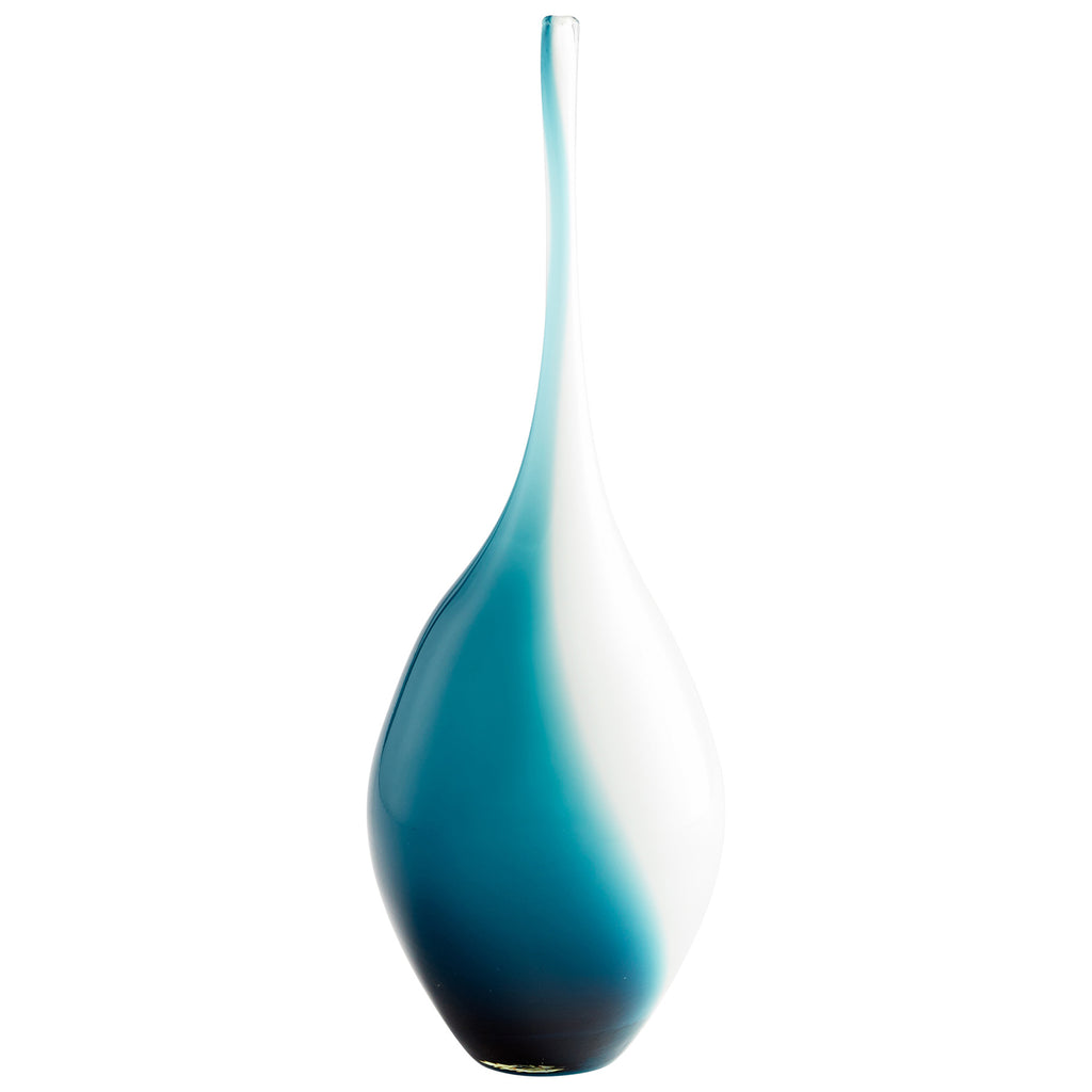 Swirly Vase - Blue And White - Small | Cyan Design