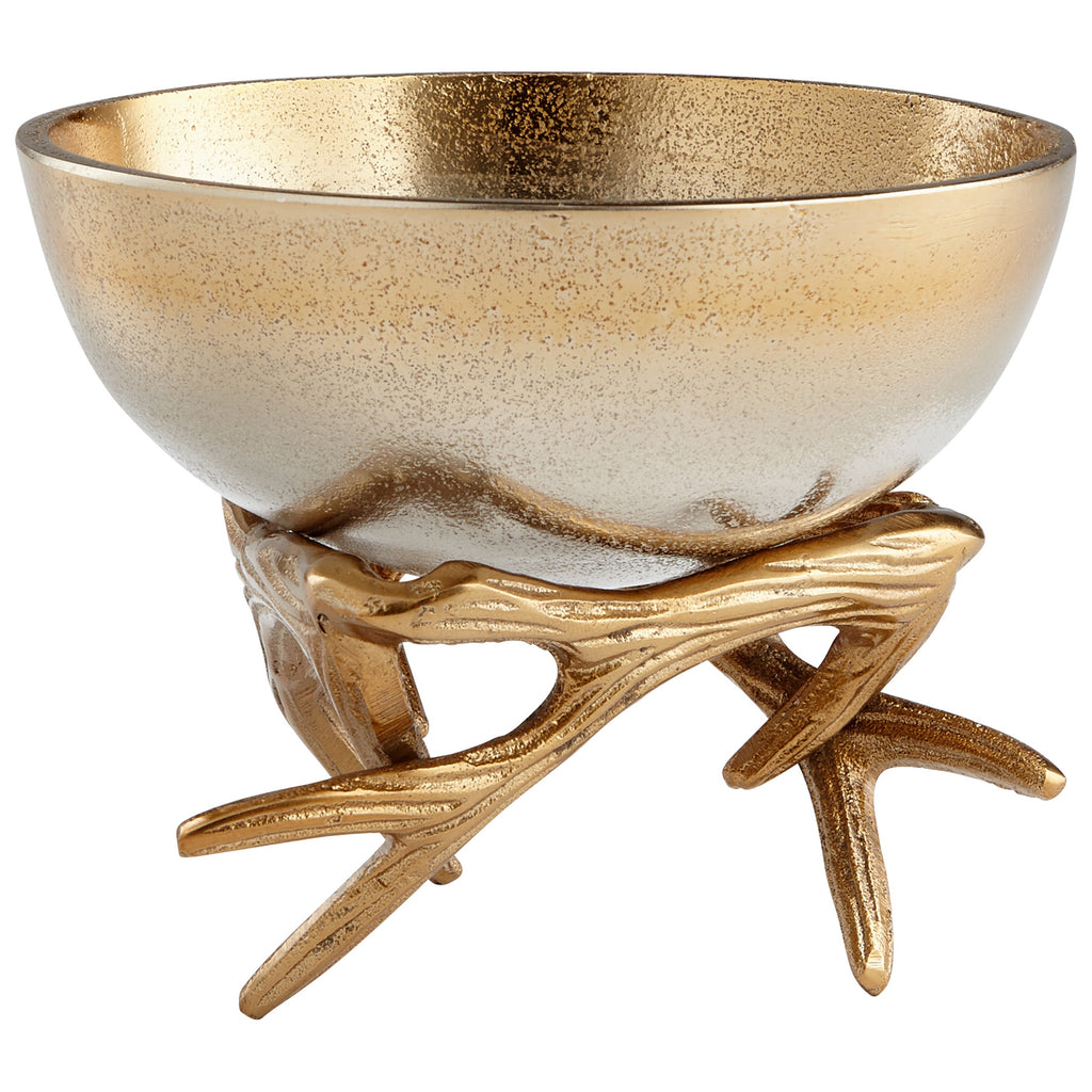 Antler Anchored Bowl - Gold - Small | Cyan Design