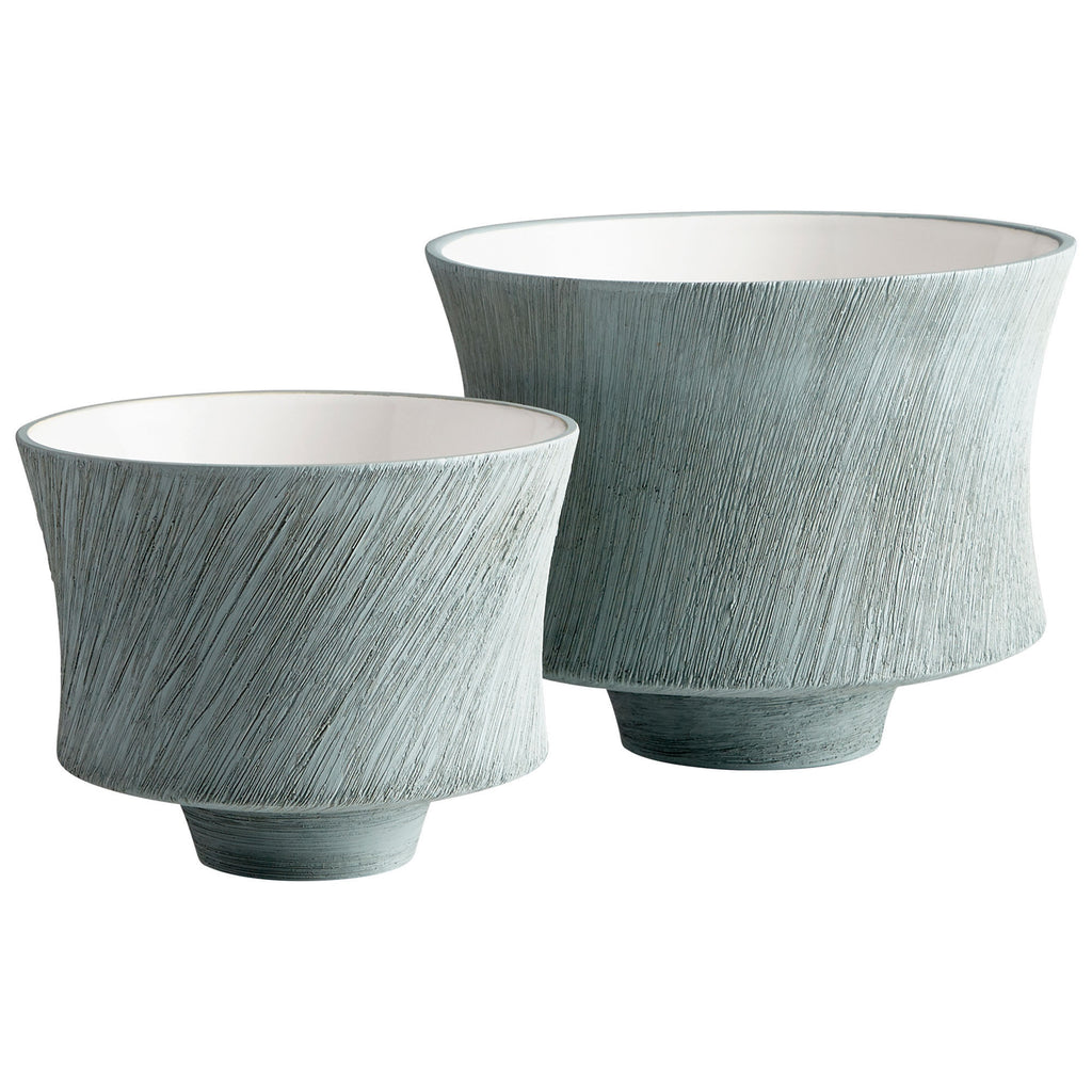 Selena Slab Planter - Oyster Blue - Small | Cyan Design