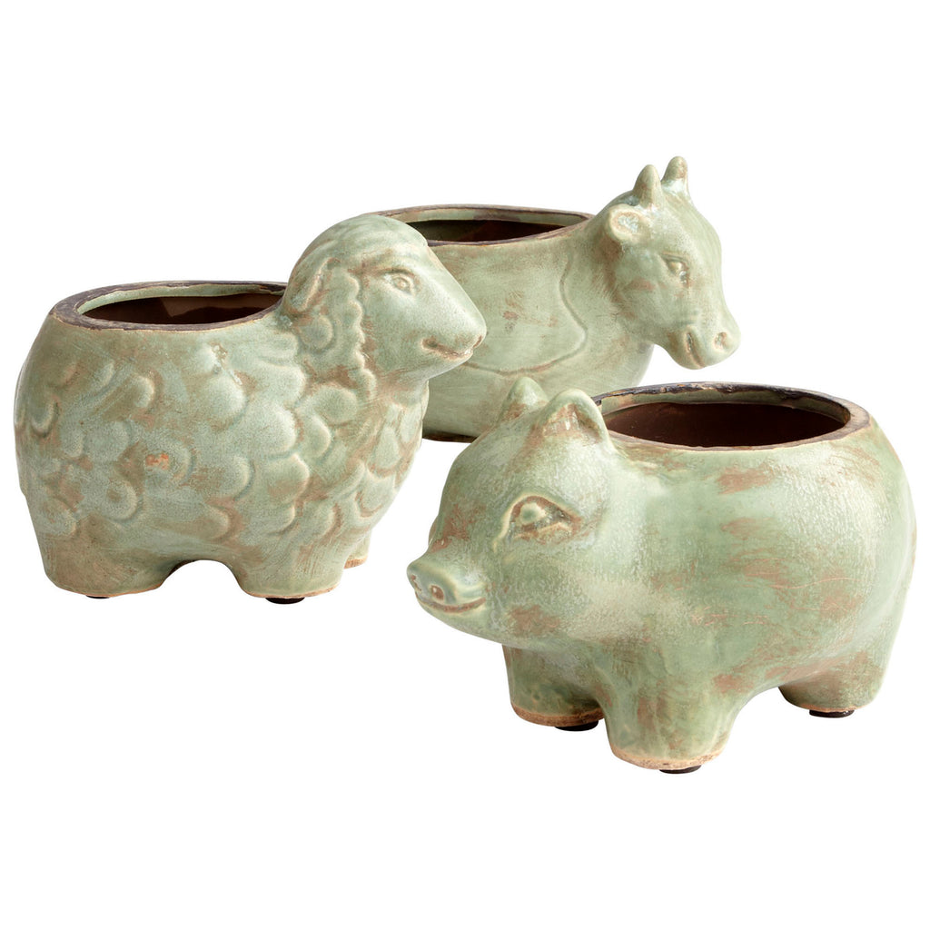 Lala Lamb Planter - Green Glaze | Cyan Design