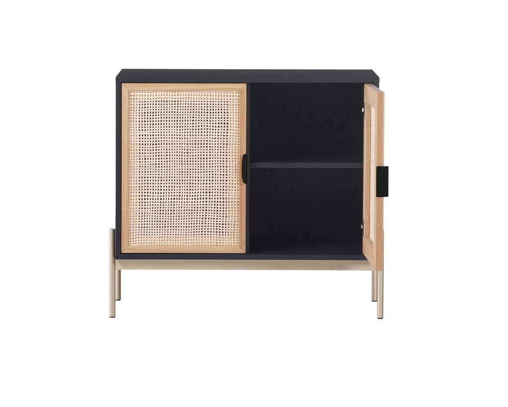 Avida Sideboard - Small - Gold - Black/Natural | Sunpan Furniture - 106836