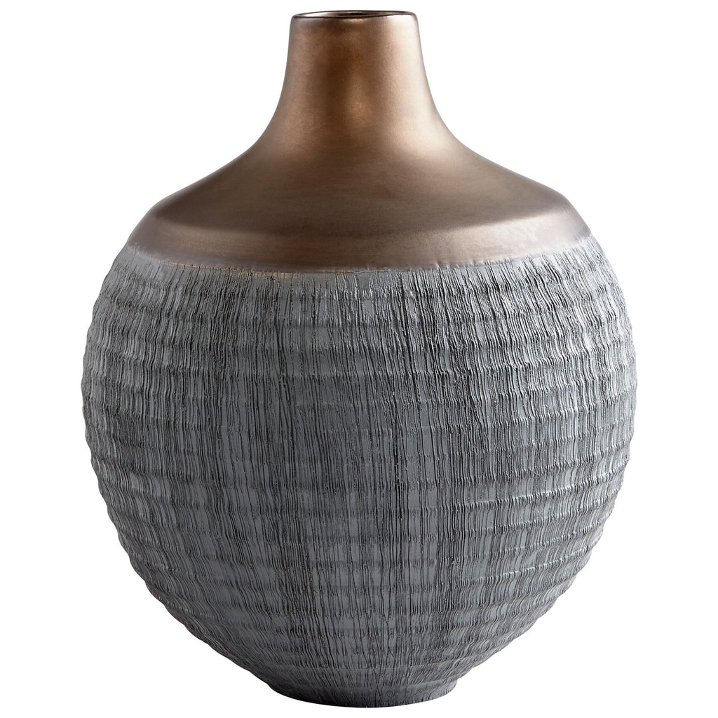 Osiris Vase - Charcoal Grey And Bronze - Large | Cyan Design