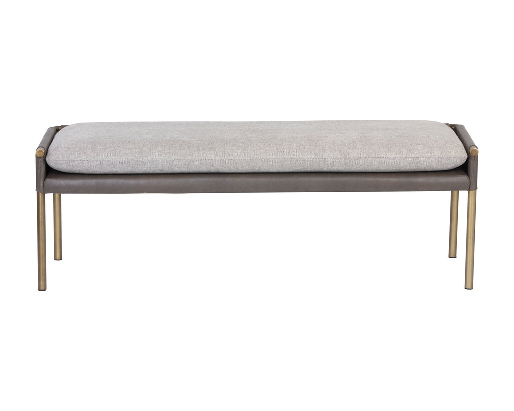 Bellevue Bench - Belfast Heather Grey / Bravo Ash | Sunpan Furniture - 106404