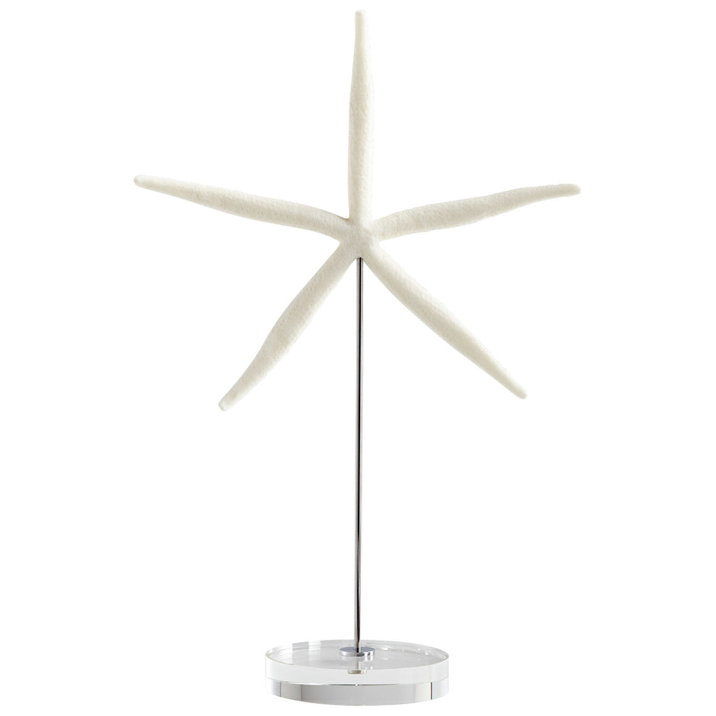 Royal Sea Star Sculpture - White And Polished Nickel - Medium | Cyan Design