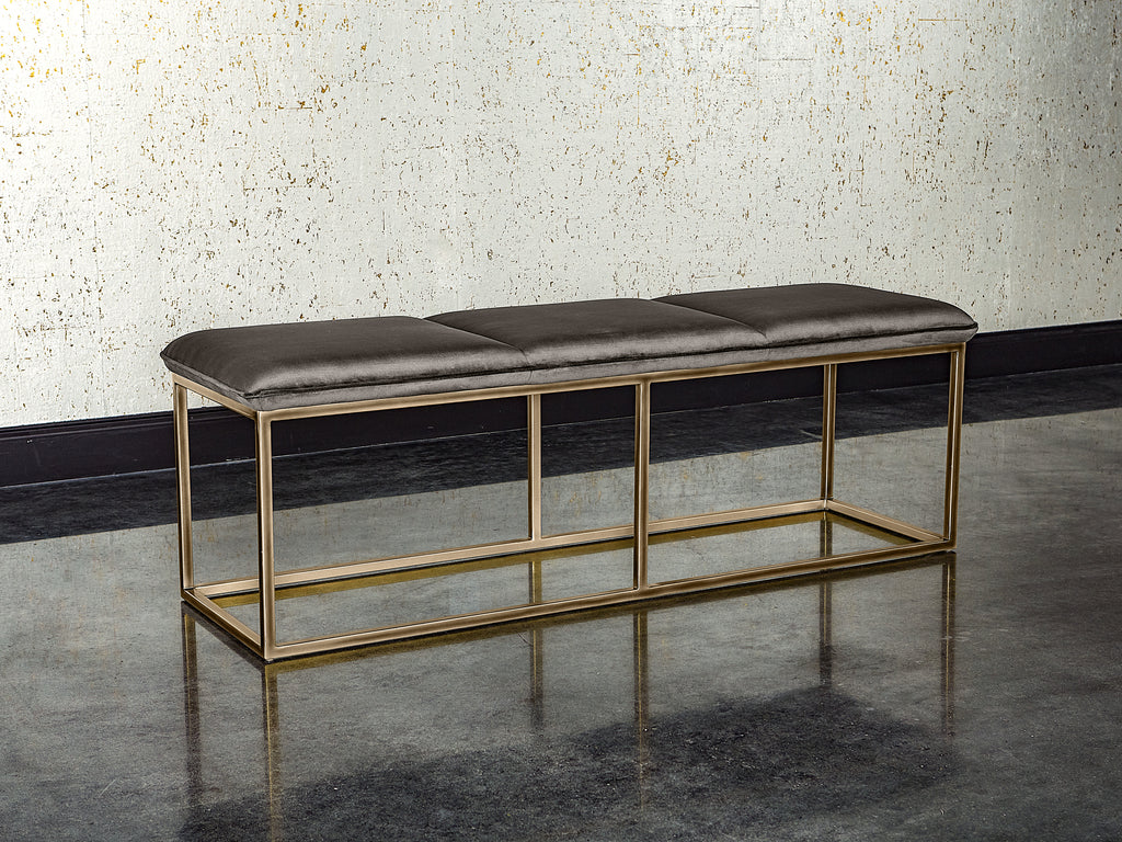 Alley Bench - Rustic Bronze - Piccolo Pebble | Sunpan Furniture - 105628