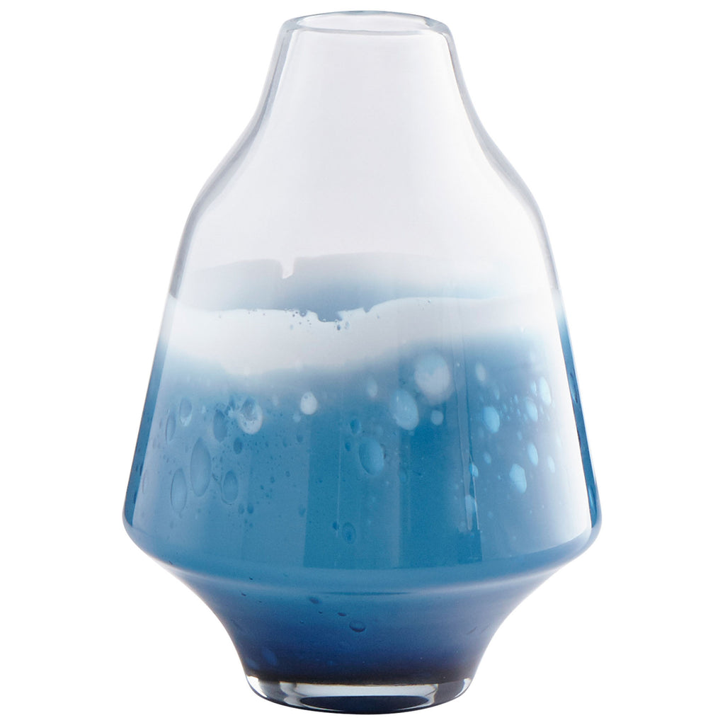 Water Dance Vase - Clear And Cobalt - Medium | Cyan Design