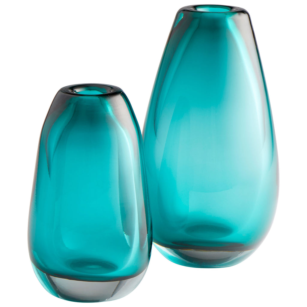 Blown Ocean Vase - Blue - Small | Cyan Design