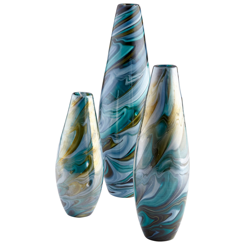 Chalcedony Vase - Multi Colored Blue - Small | Cyan Design