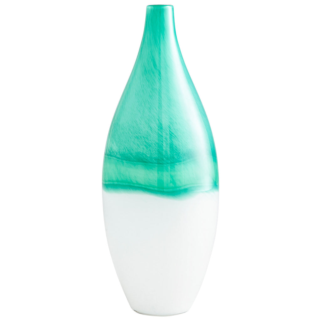 Iced Marble Vase - Turquoise & White - Extra Large | Cyan Design