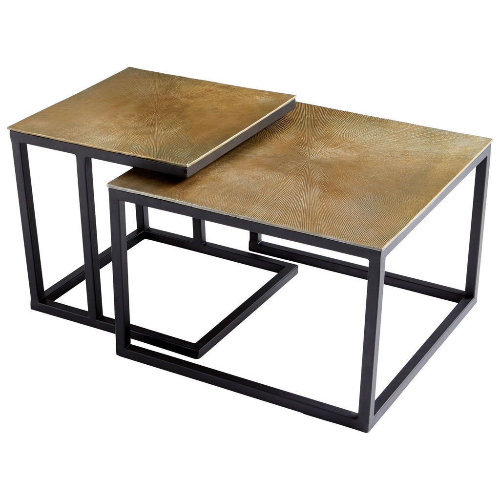 Arca Nesting Tables - Black And Brass | Cyan Design