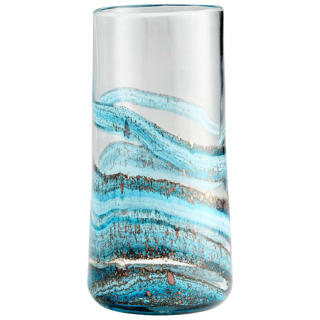 Rogue Vase - Blue & Gold Dust - Large | Cyan Design