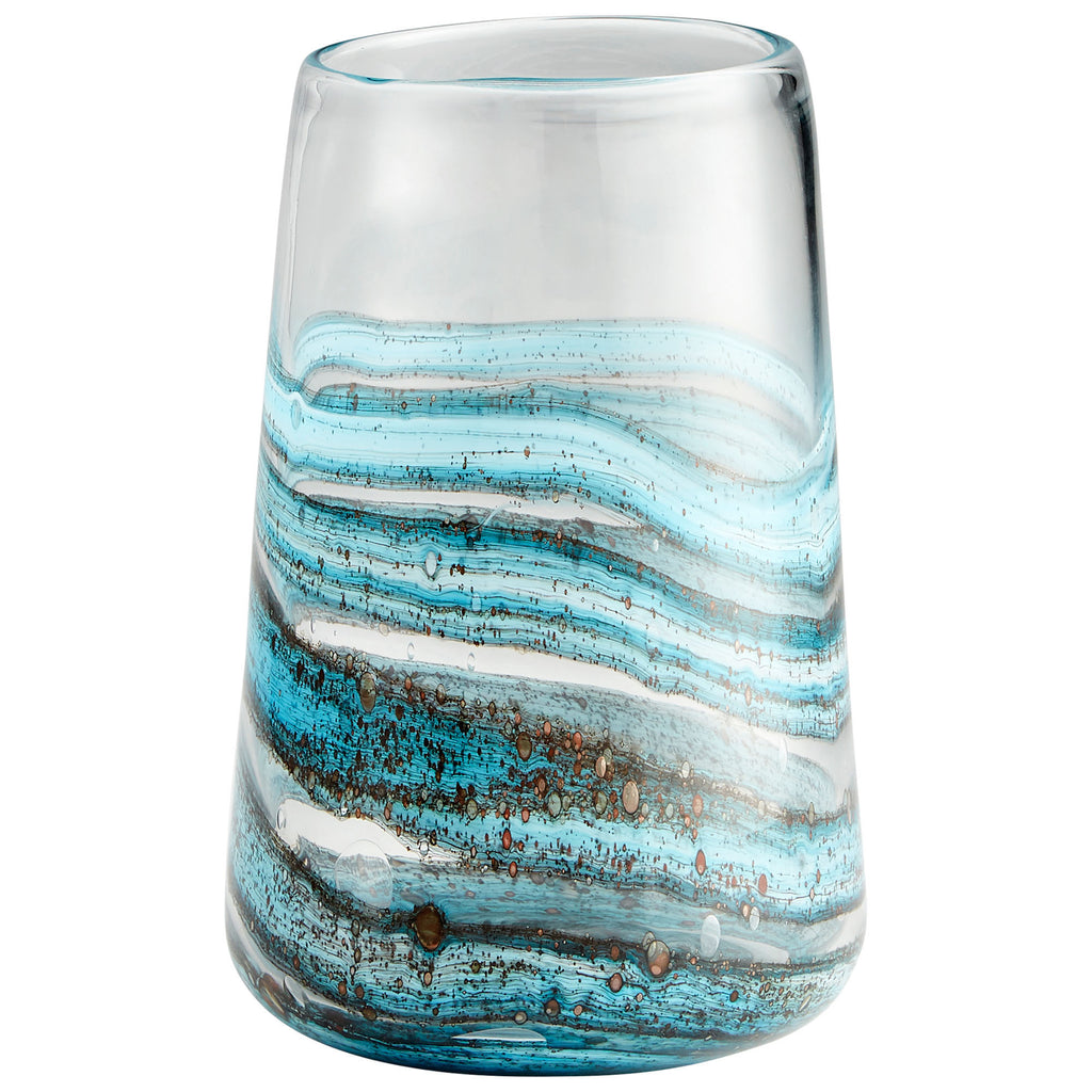 Rogue Vase - Blue & Gold Dust - Small | Cyan Design