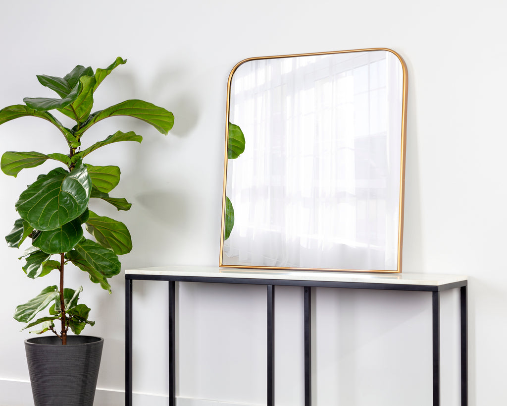 Calabasas Wall Mirror - Brass | Sunpan Furniture - 109069