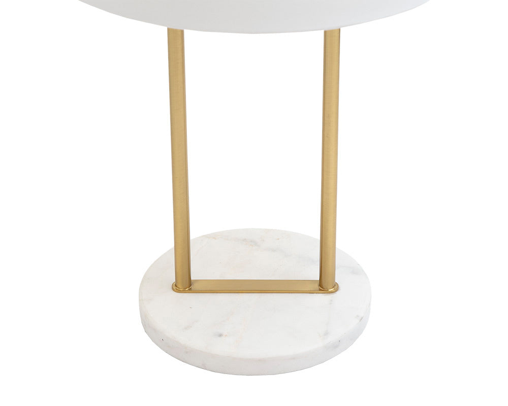 Kezna Table Lamp - White Marble - Matte White | Sunpan Furniture - 109264