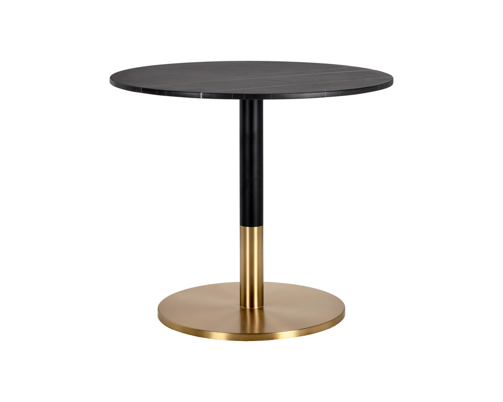 Massie Bistro Table - Black Marble - 35.5" | Sunpan Furniture - 105315