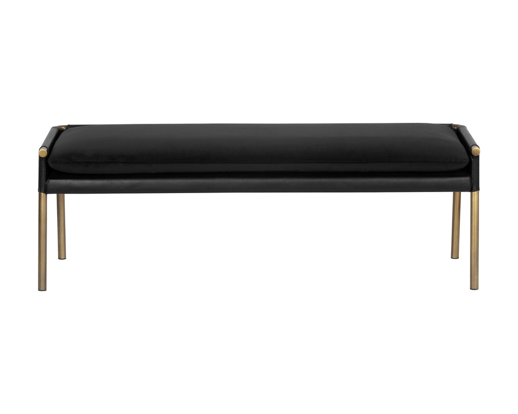 Bellevue Bench - Abbington Black / Bravo Black | Sunpan Furniture - 106185