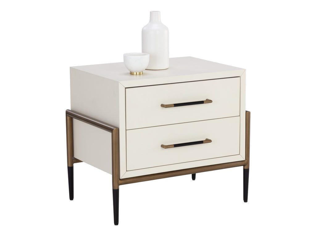 Weldrick Nightstand - Oyster | Sunpan Furniture - 110813