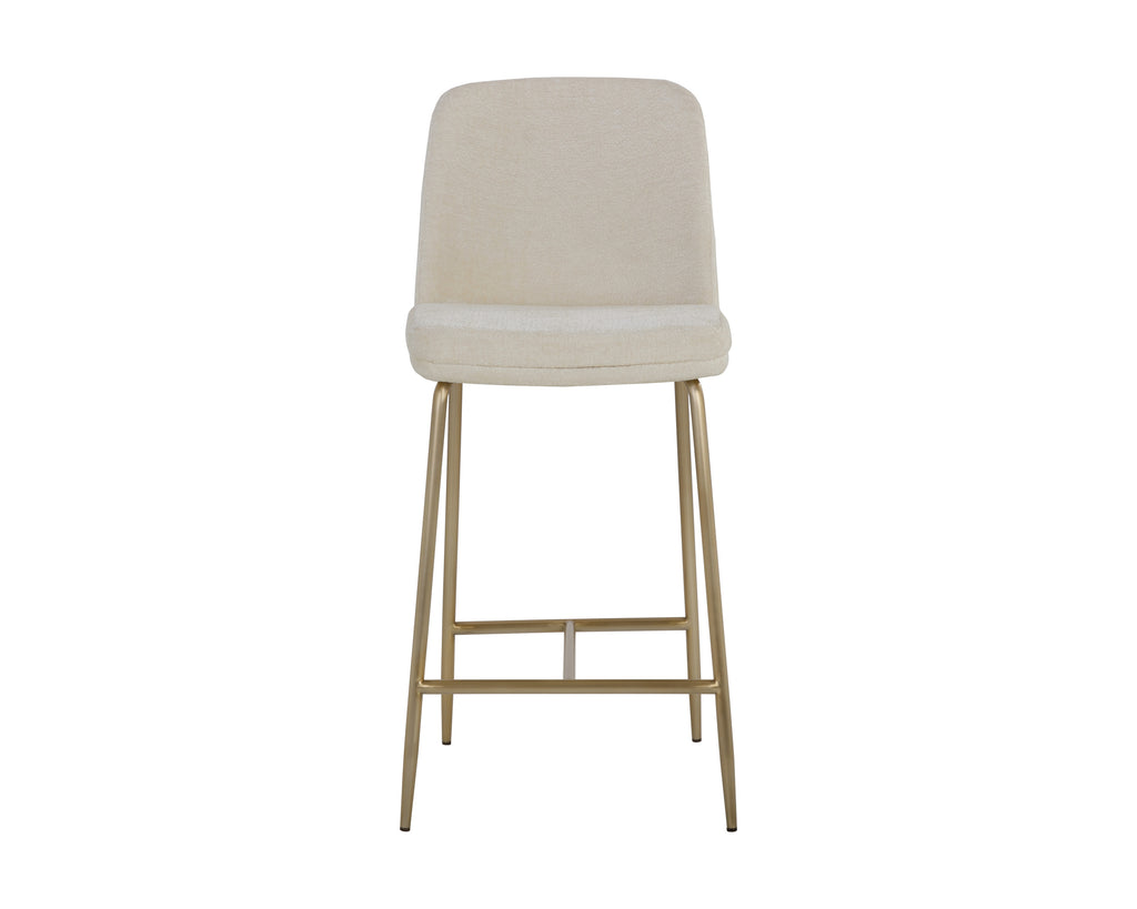 Zeke Counter Stool - Antique Brass - Bergen Ivory | Sunpan Furniture - 109182